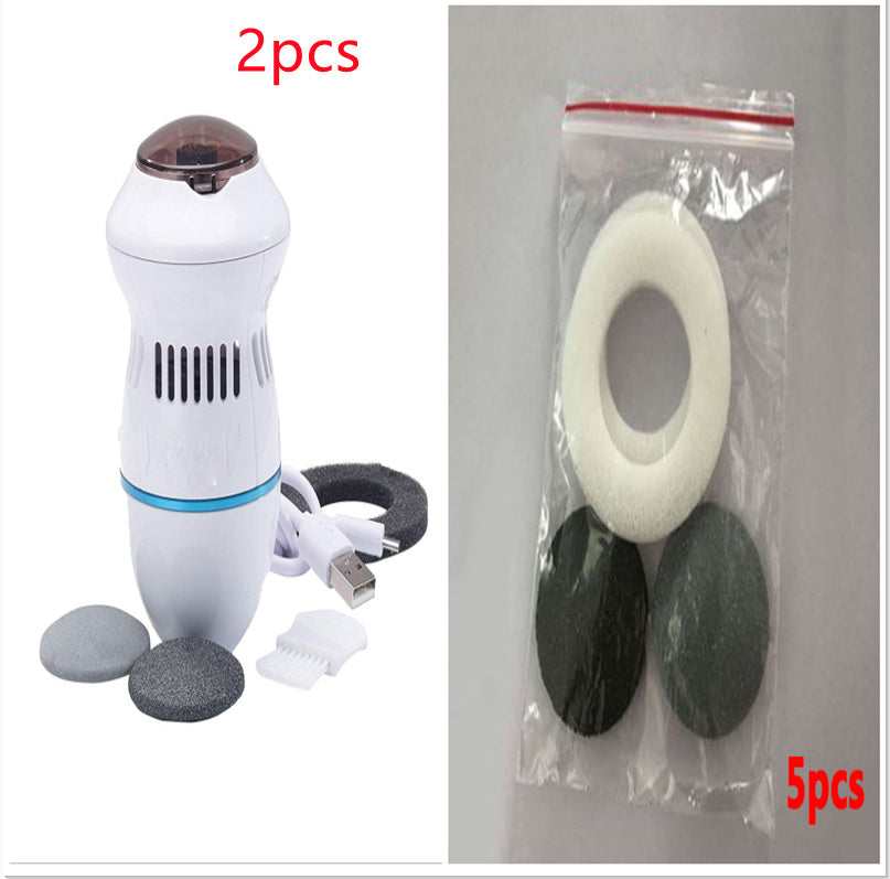 Mystore electric foot file callus remover with two grinding heads for smooth feet and dead skin removal