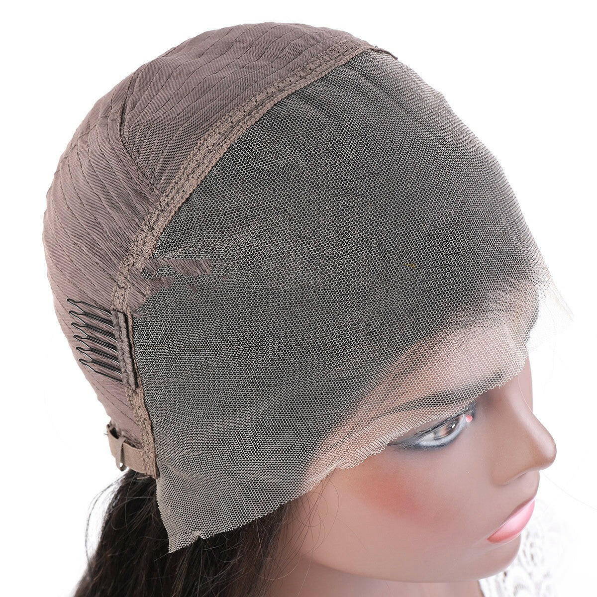 HD lace wigs human hair cap with adjustable clips for a secure fit and natural look