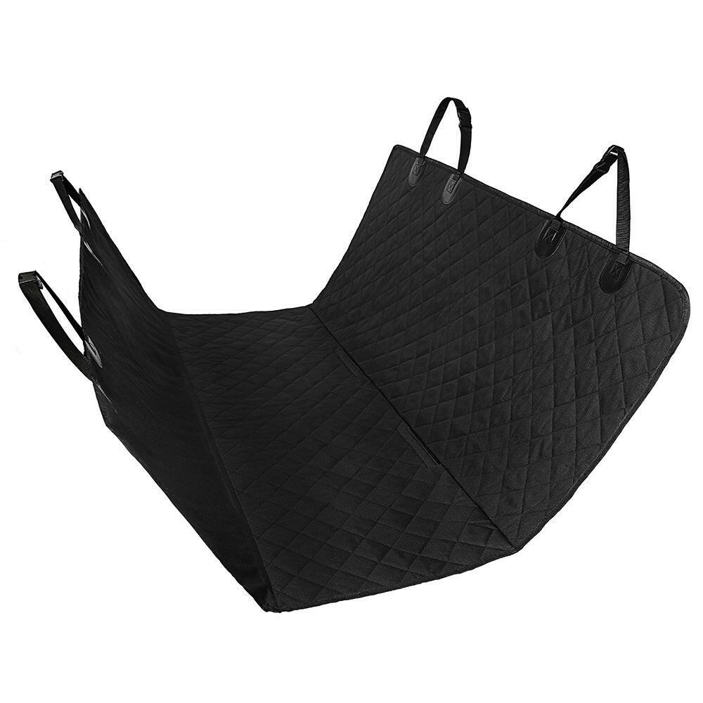 Durable black dog car seat cover designed to protect seats from pet hair and spills