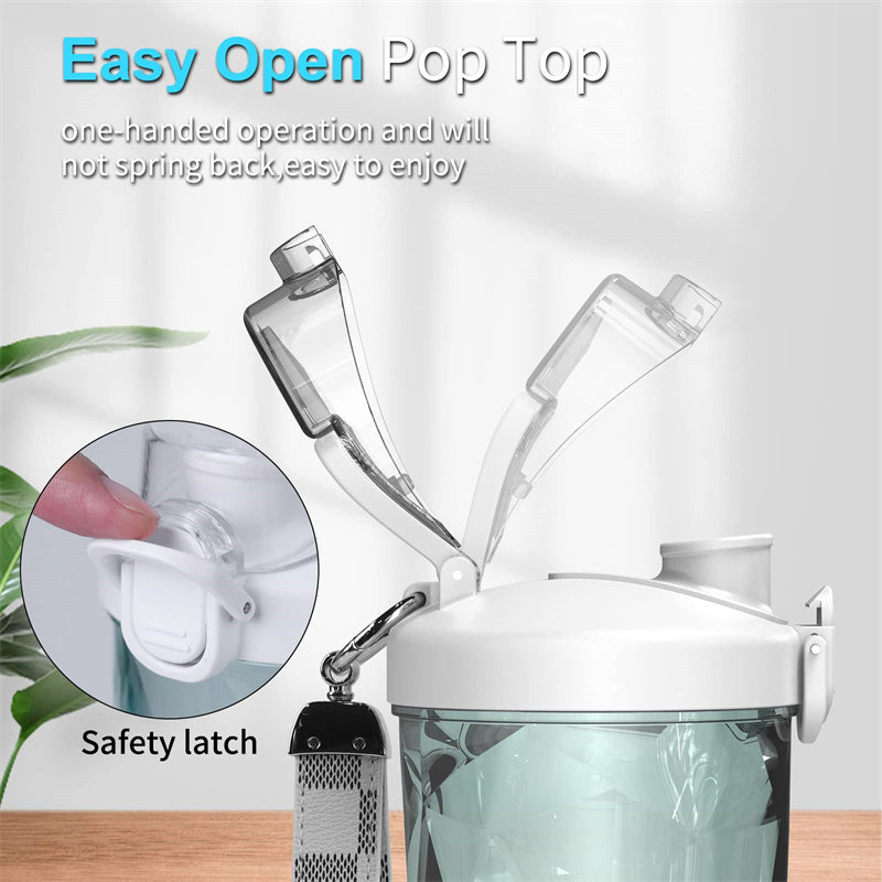 Mystore portable blender juicer with easy open pop top for one-handed operation and convenience