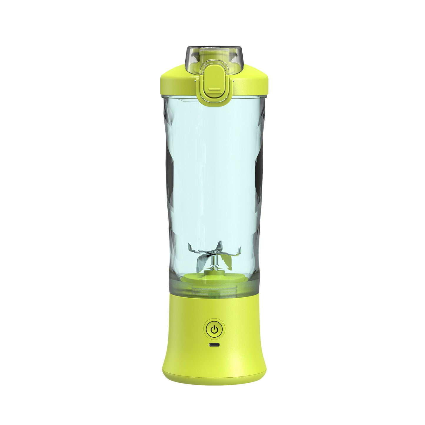 Mystore portable blender juicer in bright green for blending smoothies and juices on the go