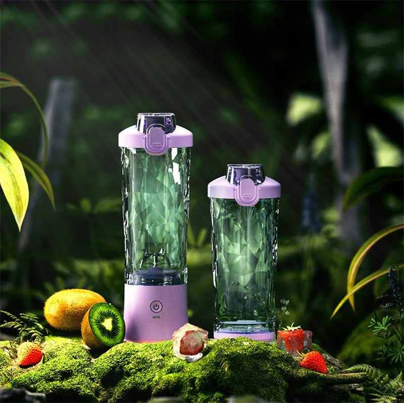 Mystore portable blender juicer in vibrant pink design for on-the-go smoothies and juices