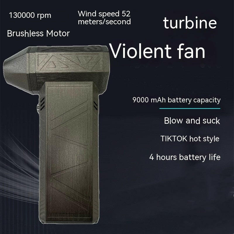 High-performance silent high power air duster with brushless motor and 9000 mAh battery capacity