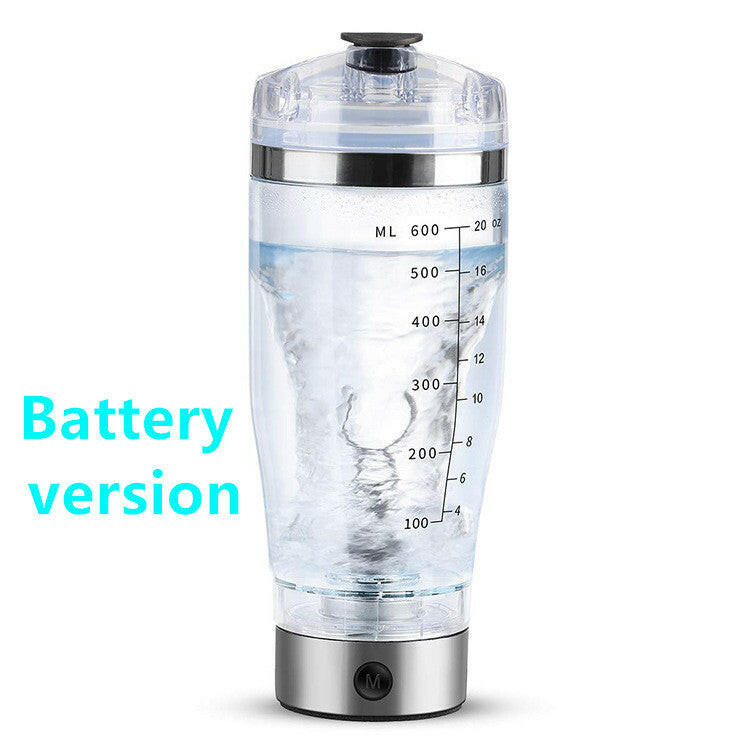 USB electric shaker bottle with transparent design and easy measurement markings for efficient mixing
