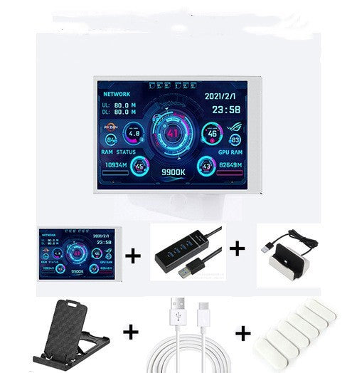 Mystore USB secondary screen monitor featuring a vibrant LCD display with various connectivity options