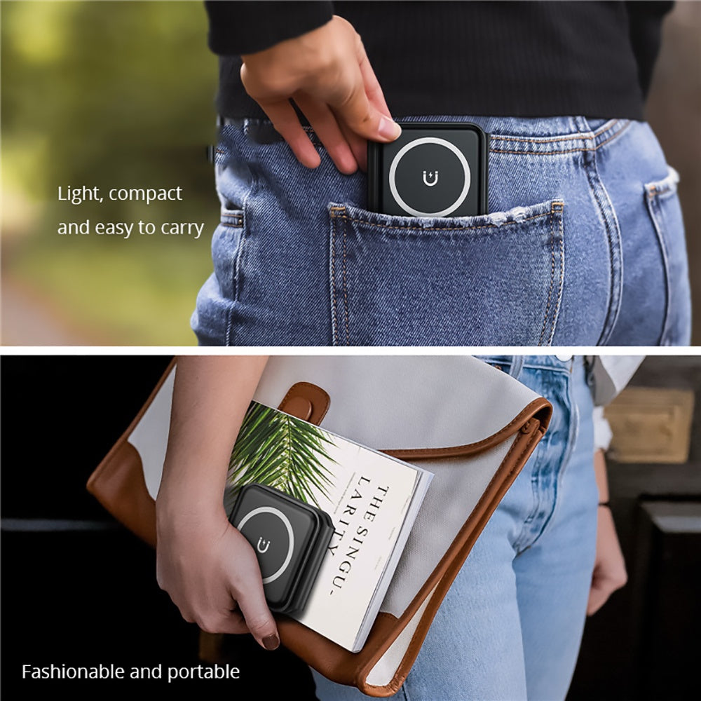 Mystore 3-in-1 magnetic wireless charger, light and compact for easy portability in pockets and bags