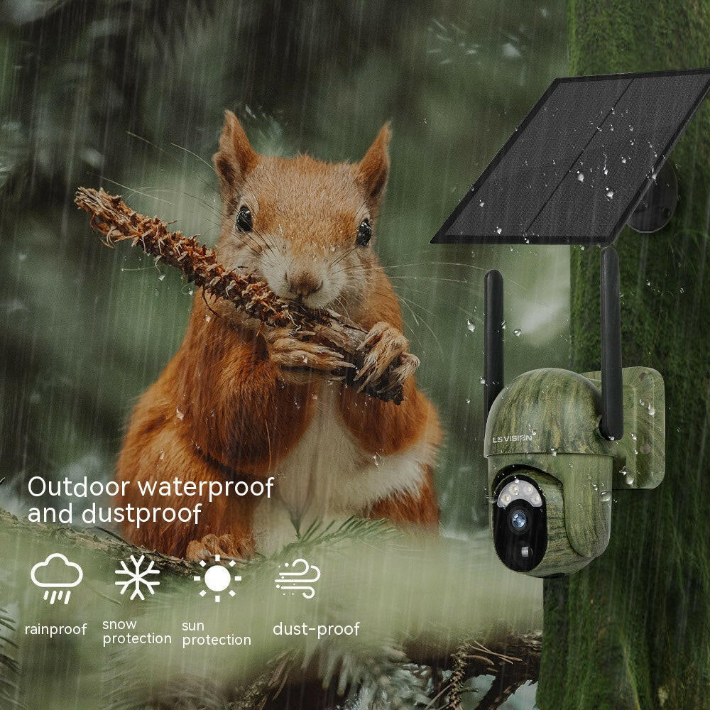 Camouflage 4G Solar Camera With Low Power Consumption And High-definition Full Color.