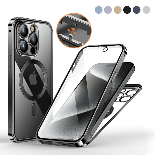 Mystore anti-privacy phone case in sleek black design with access cutouts for easy use