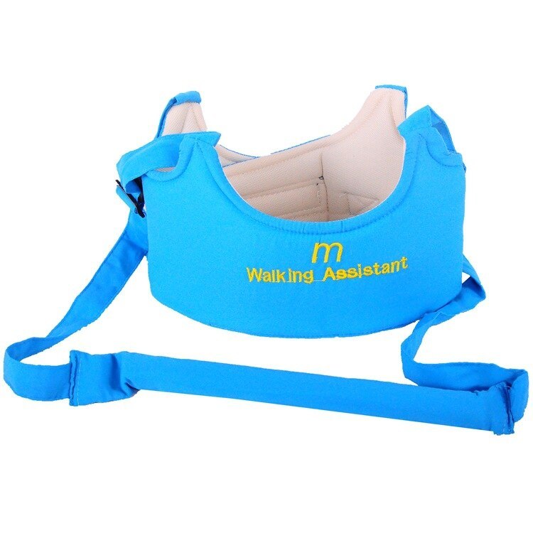 Mystore baby walking assistant in blue, designed for helping toddlers learn to walk safely