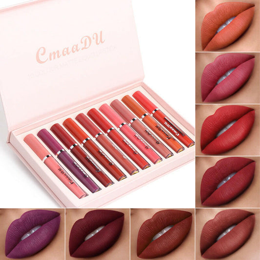 Mystore durable matte lip color set featuring a variety of shades for vibrant, long-lasting wear