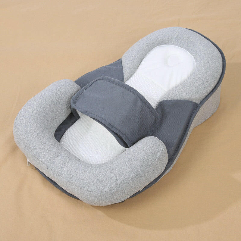 Newborn Kids Baby Pillow Safe Cotton Cushion Prevent Flat Infant Head Shape Sleep Pod Anti Roll Crib Nest Bedding Feeding.