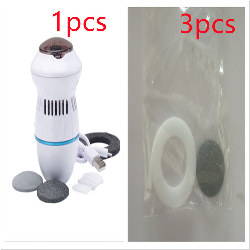 Mystore electric foot file callus remover with three replacement heads for smooth feet