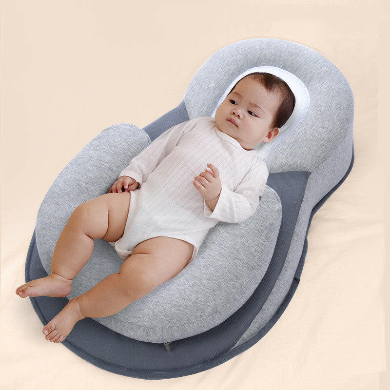 Newborn Kids Baby Pillow Safe Cotton Cushion Prevent Flat Infant Head Shape Sleep Pod Anti Roll Crib Nest Bedding Feeding.