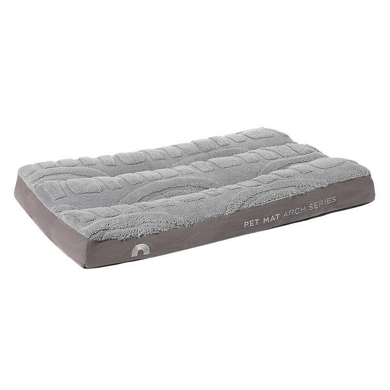 Gray Four Seasons Pet Bed with Soft Plush Surface for Comfortable Pet Rest and Sleep