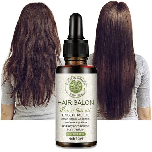Mystore Hair Care Essential Oil in a 30ml bottle enhances shine and nourishes hair for healthy, smooth results