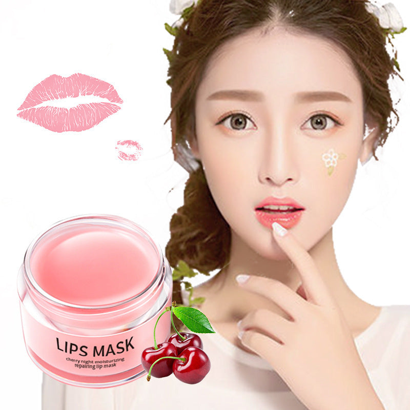 Mystore moisturizing lip care mask with cherry essence for soft and hydrated lips