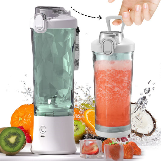 Mystore portable blender juicer in clear design, perfect for smoothies and on-the-go blending