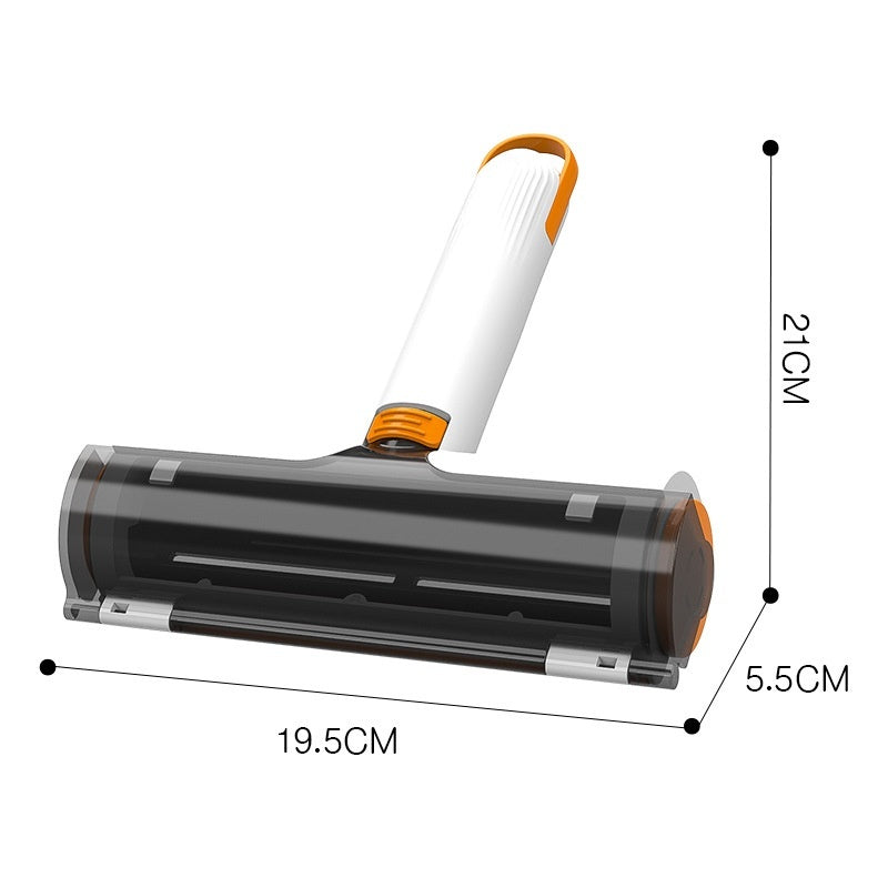 Mystore portable pet hair brush with ergonomic handle for easy fur removal on furniture