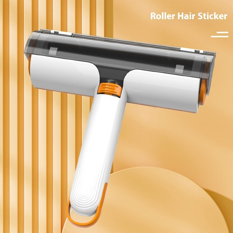 Portable pet hair brush designed for easy cleaning of pet hair and lint from clothing and furniture