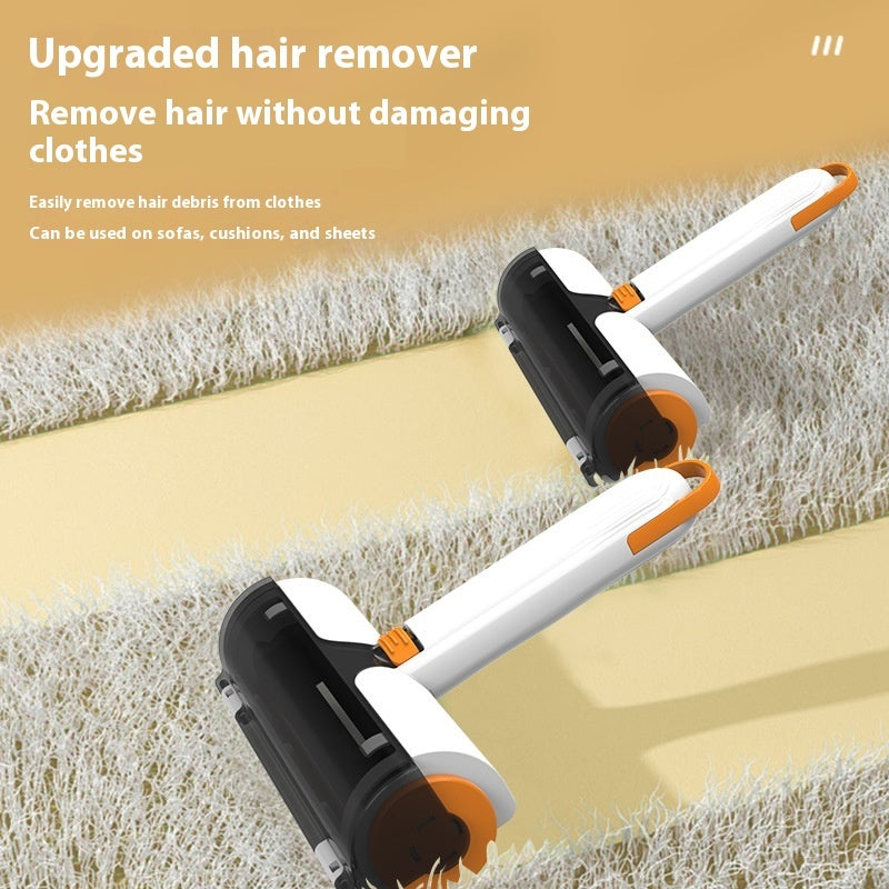 Portable pet hair brush for easy removal of hair from clothes, sofas, and cushions