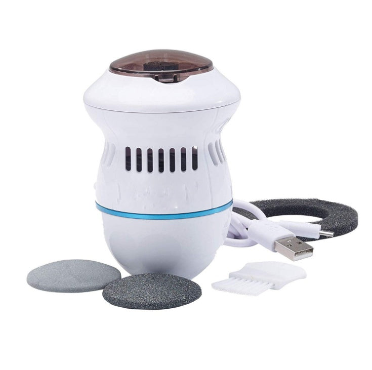 Mystore electric foot file callus remover with two replacement rollers and USB charging cable for smooth feet