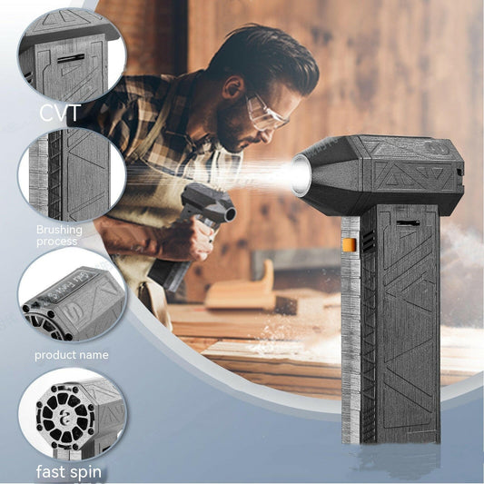 Silent high power air duster for effective cleaning of dust and debris from electronic devices