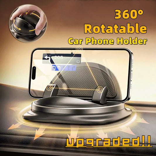 Universal car phone holder with 360-degree rotation and upgraded design for easy mobile access
