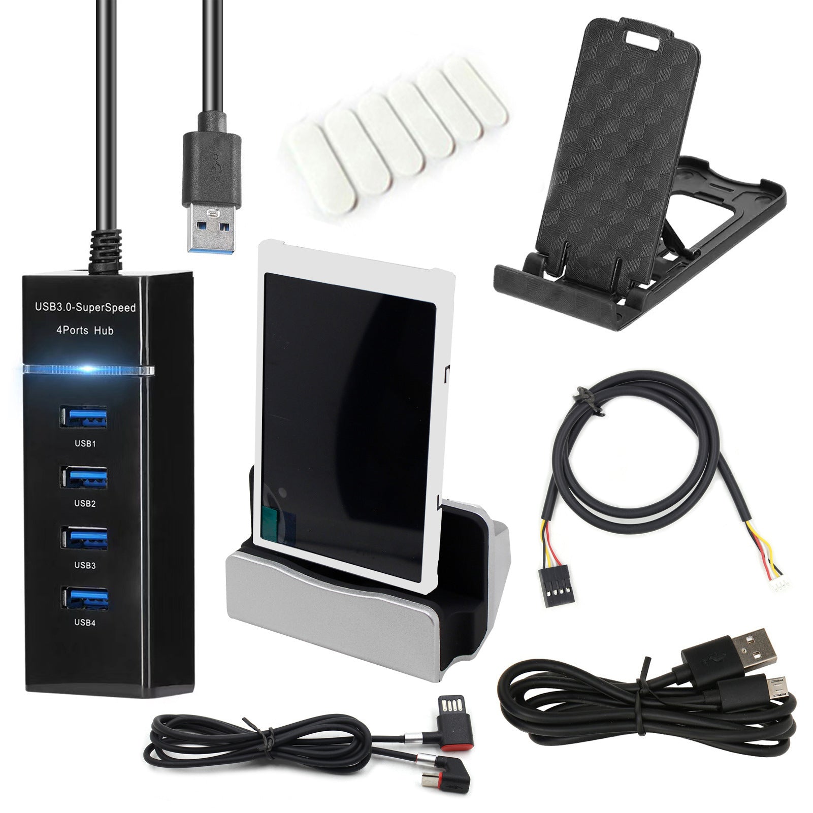 Mystore USB secondary screen monitor with four USB ports and a tablet holder for multi-display setups